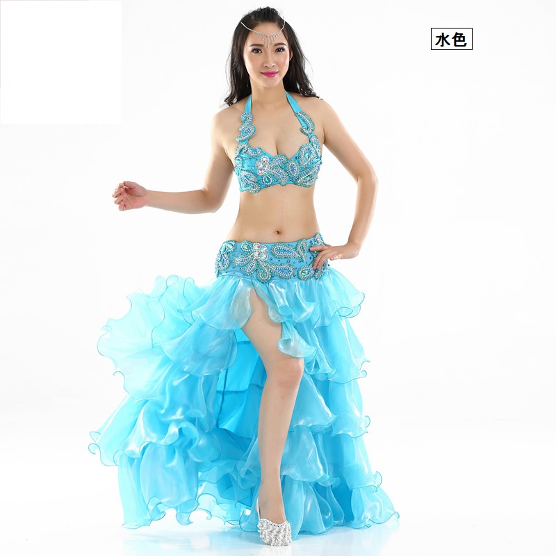 ベリーダンス衣装コスチューム --ブラ＋スカート ２点セット876 DanceQueen踊姫